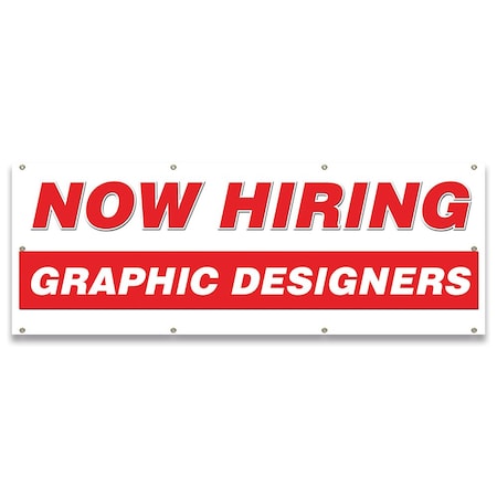 Signmission Now Hiring Graphic Designers Banner Apply Inside Accepting Application Single Sided B-96-30252